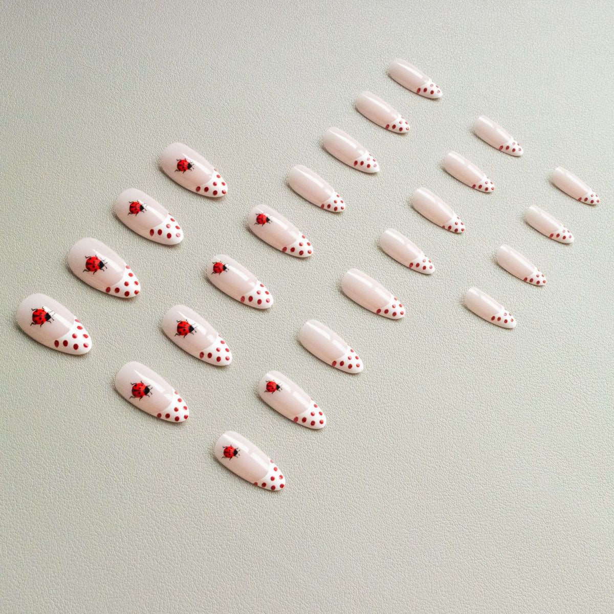 Künstlerisches Marienkäfer-Themen-Nagelkunst-Kit