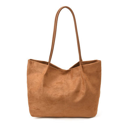 Minimalistische Wildleder Schultertasche