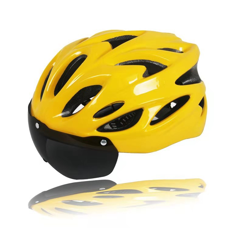 leichtgewichtiger ventillierter Fahrradhelm mit verstellbarem Anpassungssystem und abnehmbaremVisier Brehn