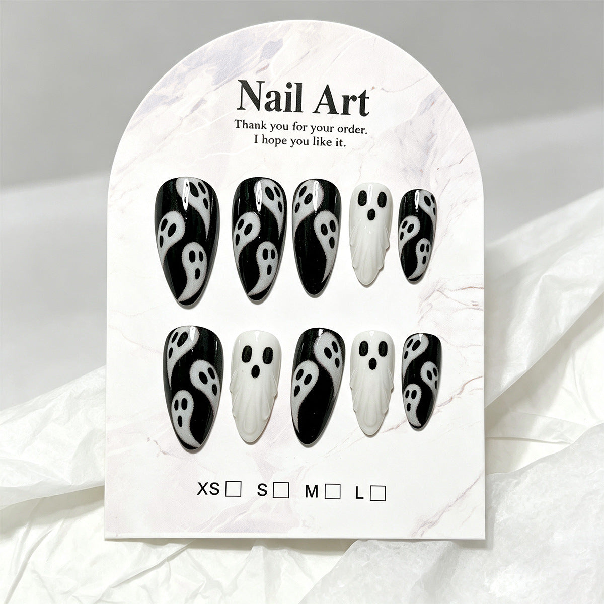 Ghost-Themen Press-On Nagelkunst