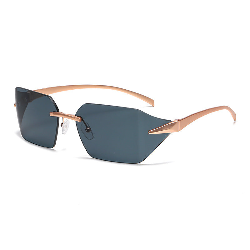 Damen modische quadratische Sonnenbrille mit verziertem Metallrahmen Brehn