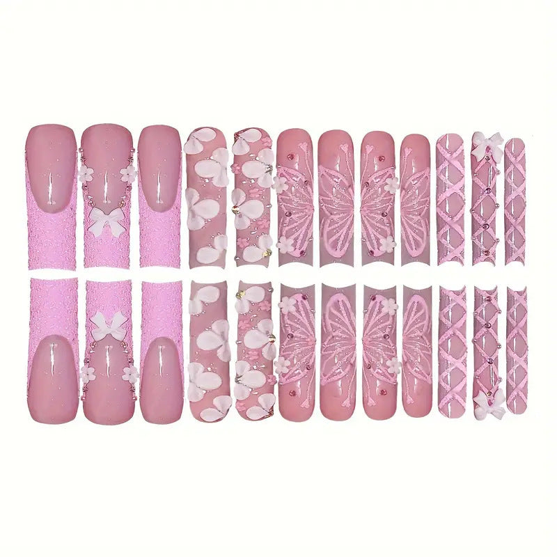 Dekorative 3D Blumen Druck-Nagelkunst Brehn