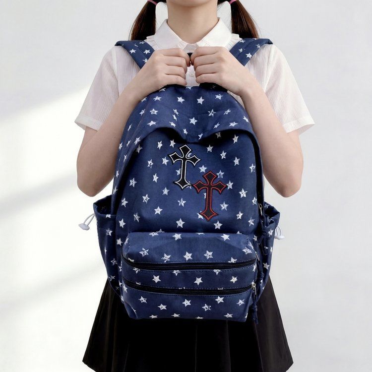 Verspielter Grafischer Druck Rucksack