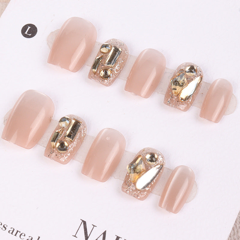 Premium Kristallverzierte Press-On Nagelset Brehn