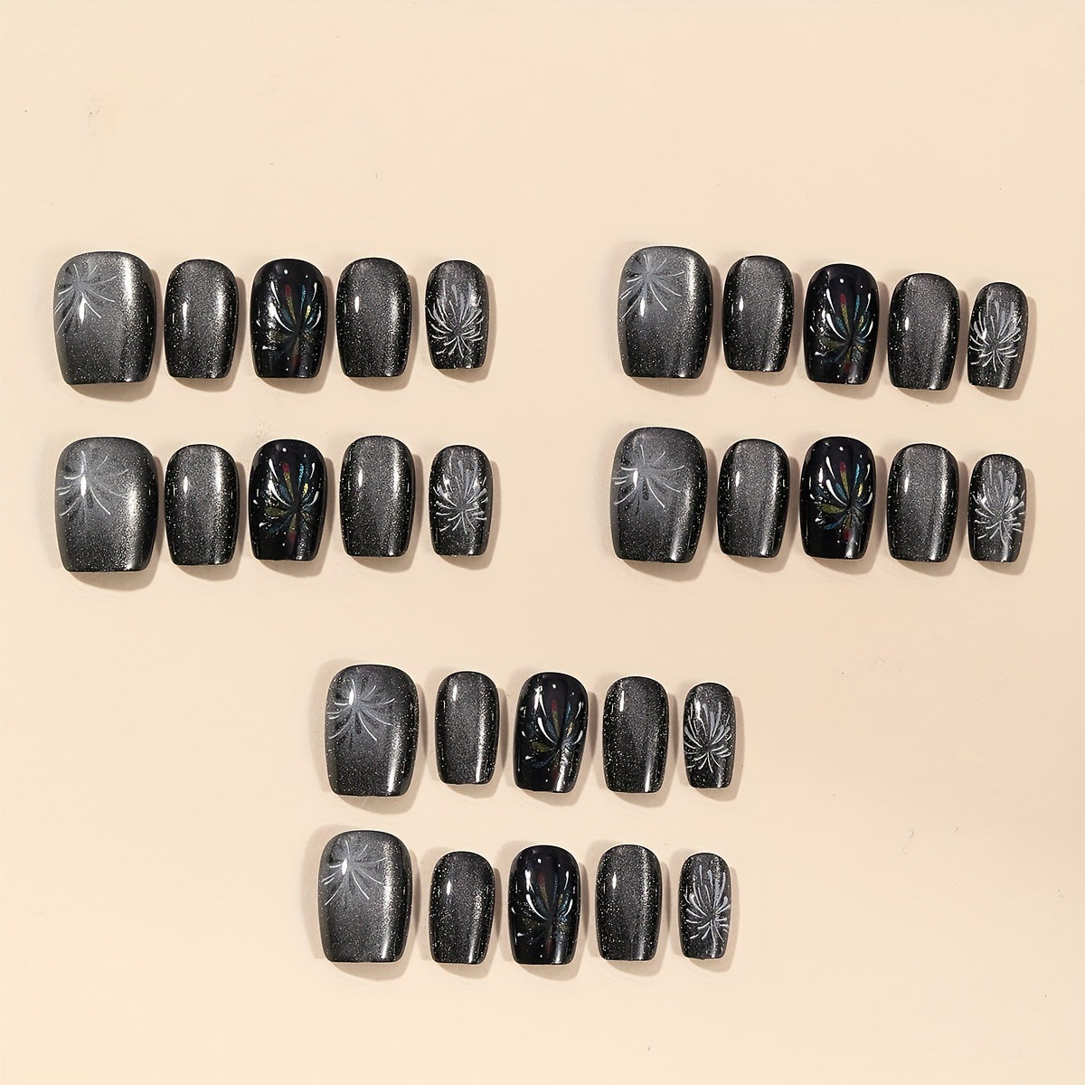 Elegante Glitzer-Nagelkunst-Verlängerungen Brehn