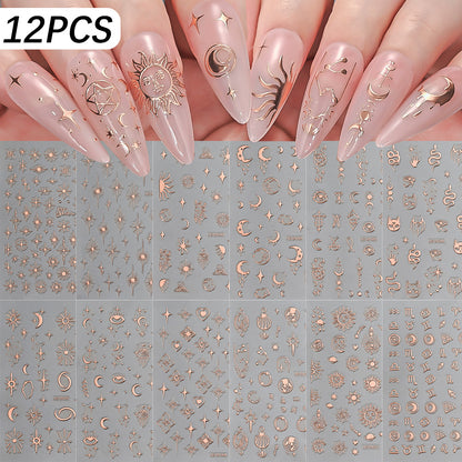 Glitzerndes Nagelkunst-Decal-Set