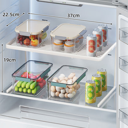 Doppelschicht Kühlschrank Regal Organizer Rack mit lamellierter Oberseite