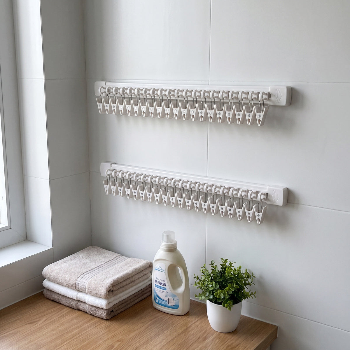 Wandmontierter rotierender Haarschmuck- und Haarbandorganisator mit schwenkbaren Clip-Haken