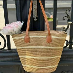 Oversized Strandtasche Aus Geflochtenem Material Brehn