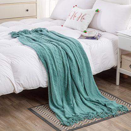 Gemütliche Strickdecke