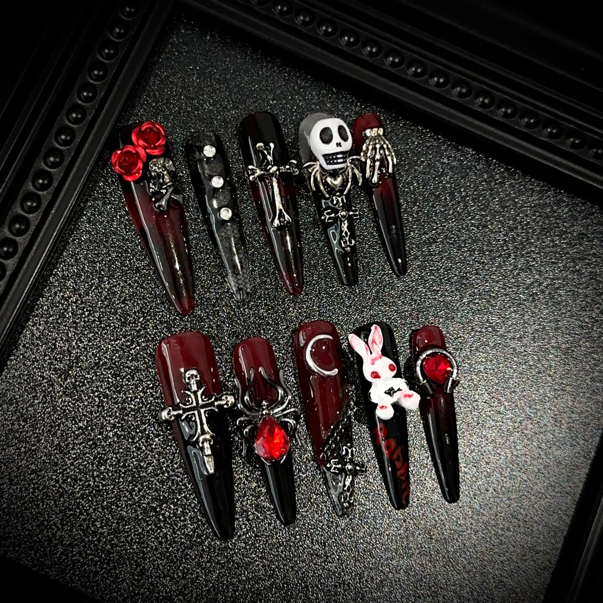 Gothic-Themen Dekorative Nagel Kunst Set