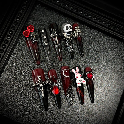 Gothic-Themen Dekorative Nagel Kunst Set