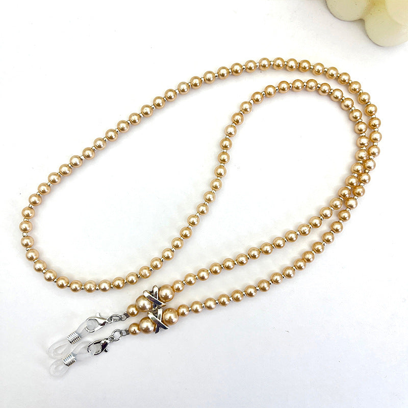 Elegante Perlenbesetzte Brillenband Brehn