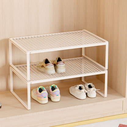 Verstellbarer erweiterbarer Metal Schuhregal-Organizer