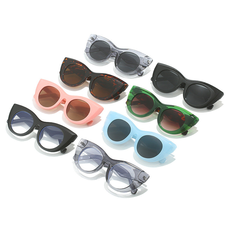 Damen Cat-Eye Sonnenbrille mit breitem Rahmen und UV-Schutz Brehn