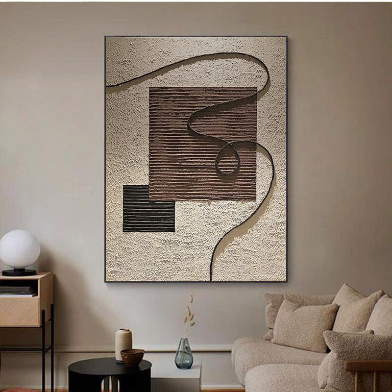 Texturiertes geometrisches Wandcanvas-Kunstwerk
