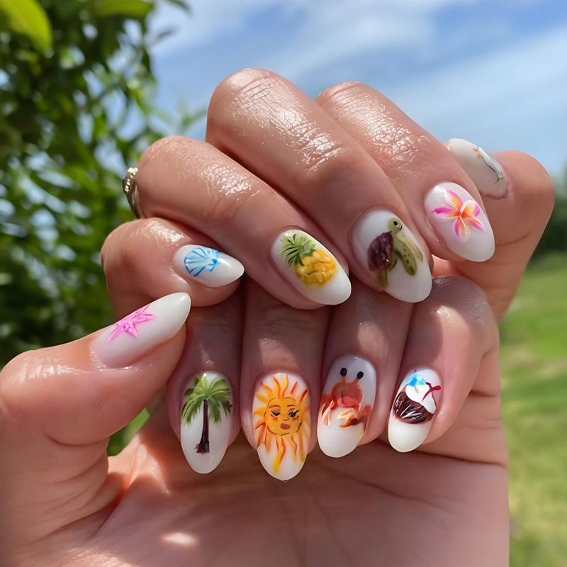 Kunstnagelset mit kreativen maritimen Motiven Brehn