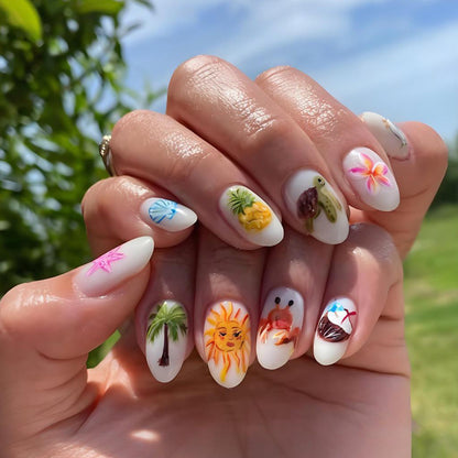Kunstnagelset mit kreativen maritimen Motiven Brehn