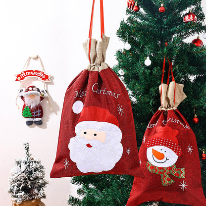Festlicher Weihnachtsgeschenkesack mit Schneemann-Motiv Brehn