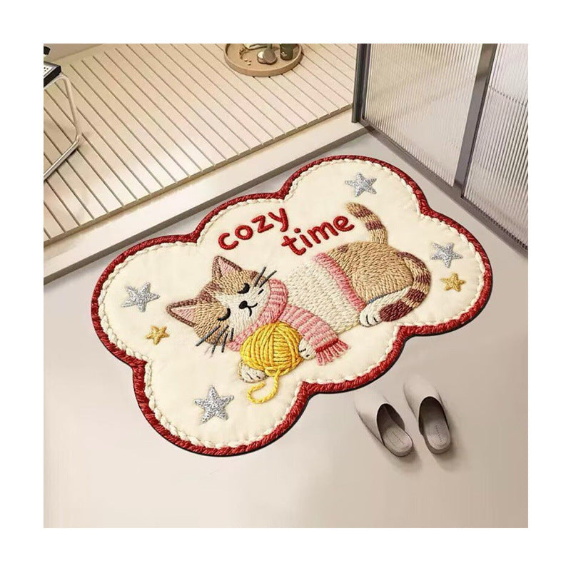 Besticketer katzenmotiv badteppich Brehn