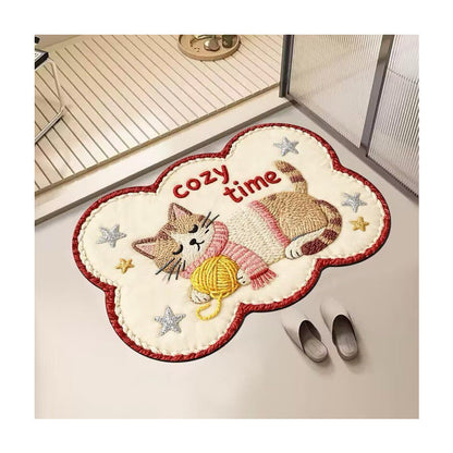 Besticketer katzenmotiv badteppich Brehn