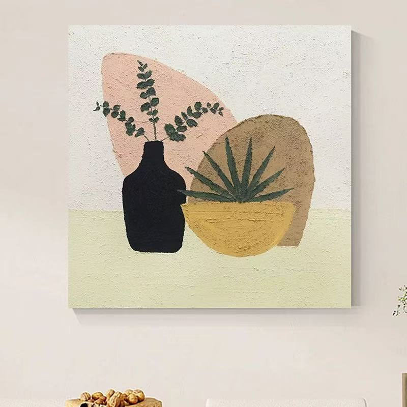 Moderne abstrakte Pflanzenillustration Leinwandkunstwerk