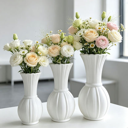 Elegante gerippte Blumenvase Brehn