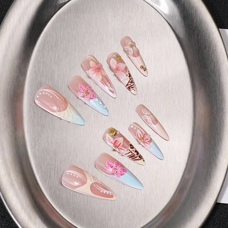 Floral Art Press-On Nagelspitzen Set Brehn