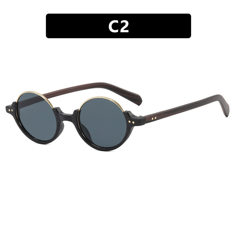 Damen runde Sonnenbrille mit elegantem Kunststoffrahmen Brehn