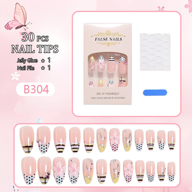 DIY Kunstnägel Set mit bunten Designs und natürlichen Akzenten Brehn