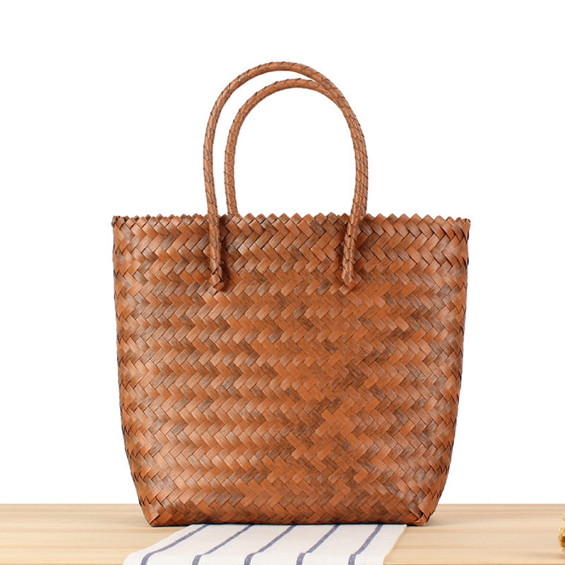 Geflochtene Einkaufs- und Strandtasche Brehn