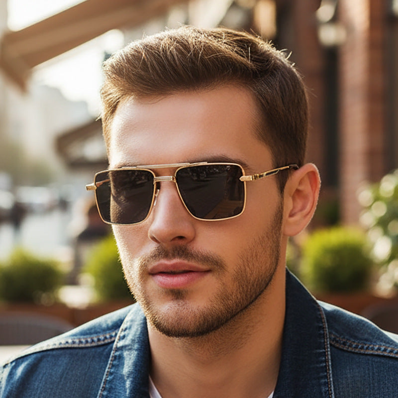 Damen futuristische quadratische Sonnenbrille Brehn