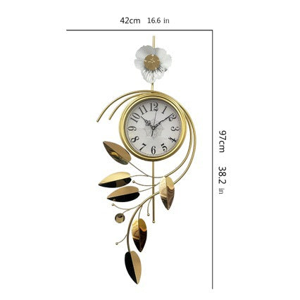 Elegante Florale Wanduhr Brehn