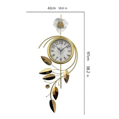 Elegante Florale Wanduhr Brehn