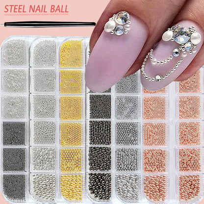 Dekorative Nail Art Perlen Set