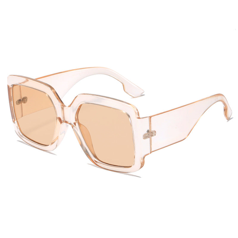 Damen moderne quadratische Sonnenbrille mit verspiegelten Gläsern Brehn
