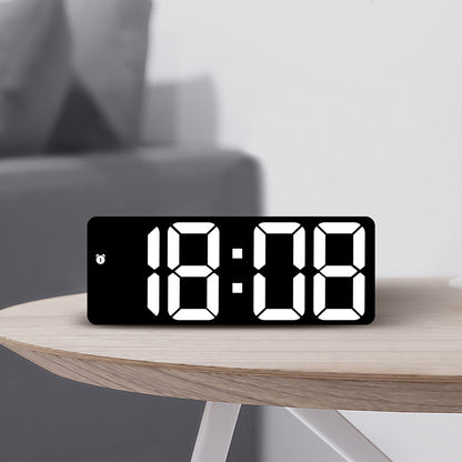 Digitaler LED-Wecker mit großem Display und bunten Ziffern Brehn