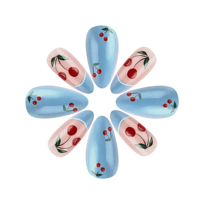 Kirschblüten-Themen Press-On Nagelkunst Set Brehn