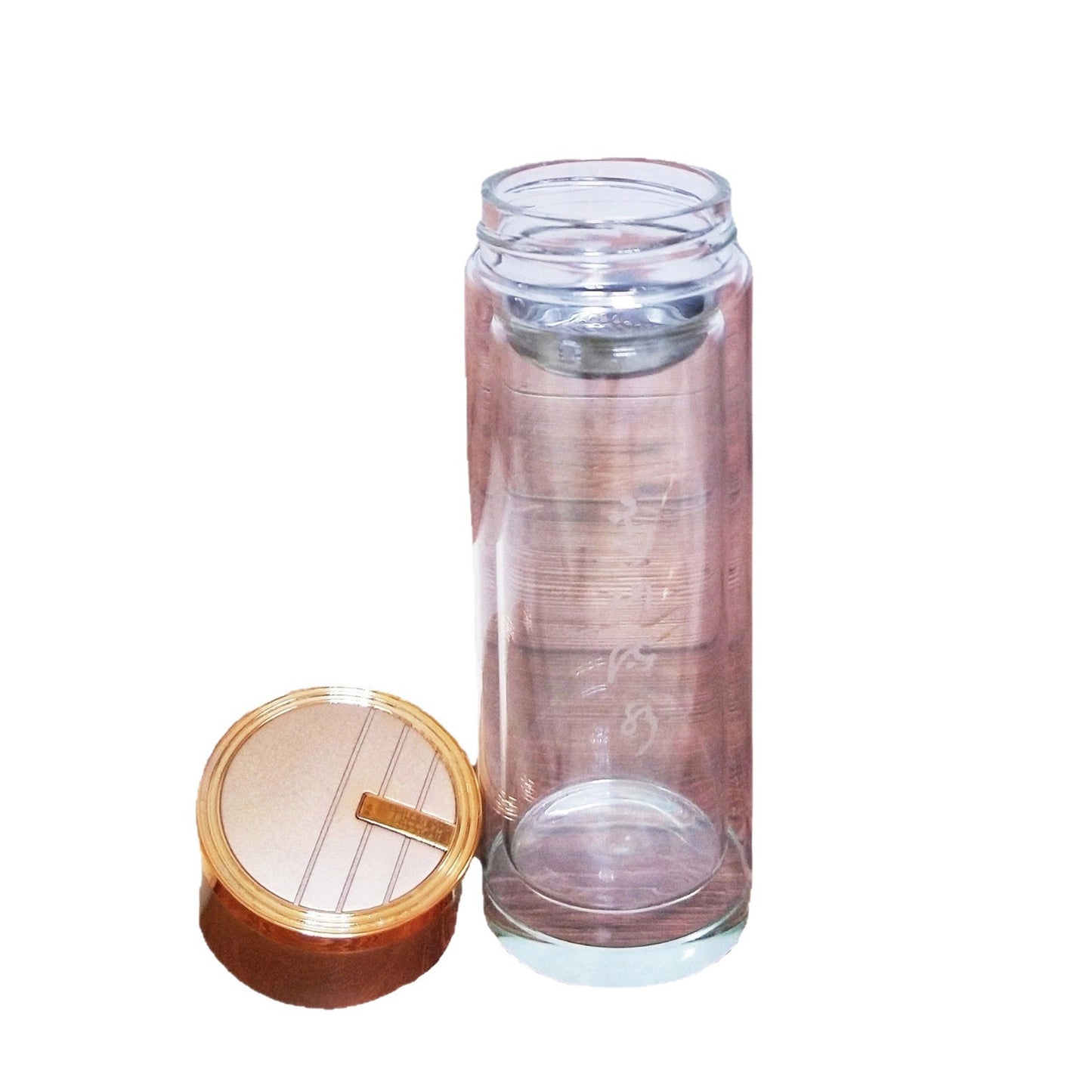 Damen Hochwertige Teeglasflasche mit integriertem Edelstahlsieb Brehn