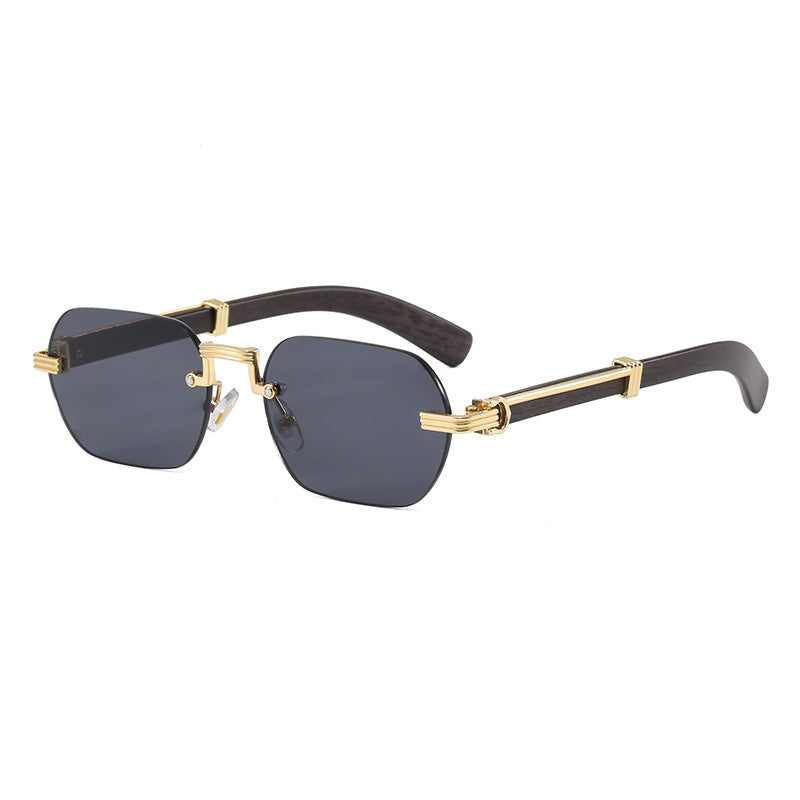 Damen Geometrische Designer-Sonnenbrille mit luxuriösem Metallrahmen Brehn