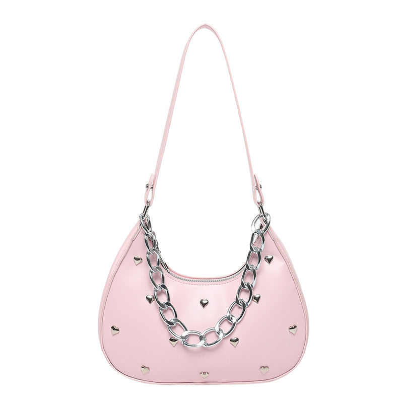 Chic Herz-Verzierte Schultertasche Brehn