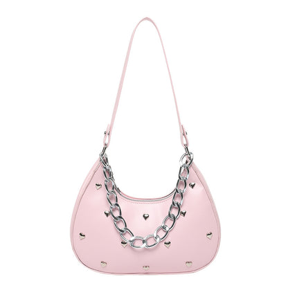 Chic Herz-Verzierte Schultertasche Brehn