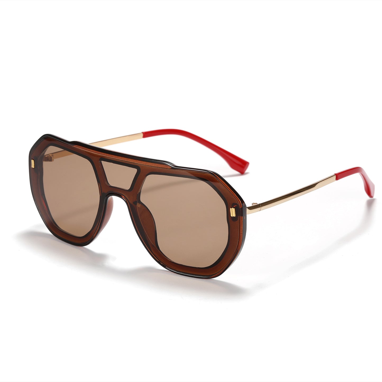 Damen oversized geometrische Sonnenbrille mit elegantem Rahmen Brehn