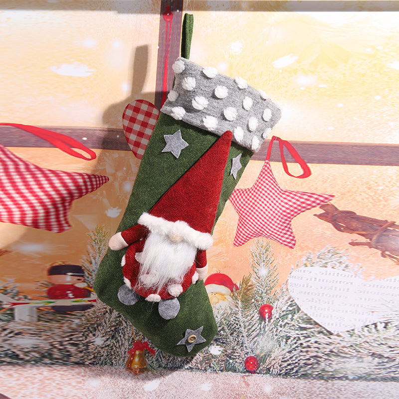 Niedlicher Weihnachtsstrumpf mit Gnom-Motiv Brehn