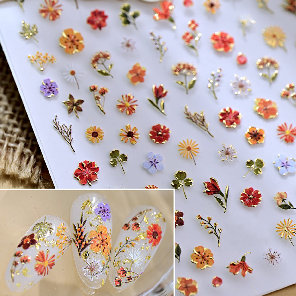Blumen Nagelkunst Transfer Aufkleber