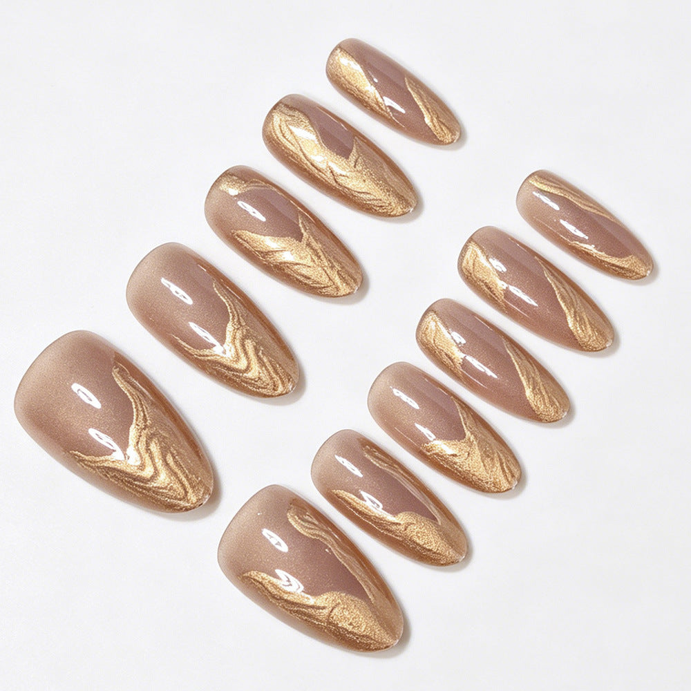 Premium Marmor Design Press-On Nagelset Brehn