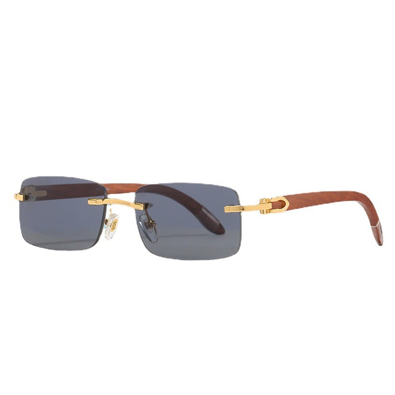 Damen elegante Rechteck-Sonnenbrille mit hochwertigem Metallrahmen und polarisierenden Gläsern Brehn