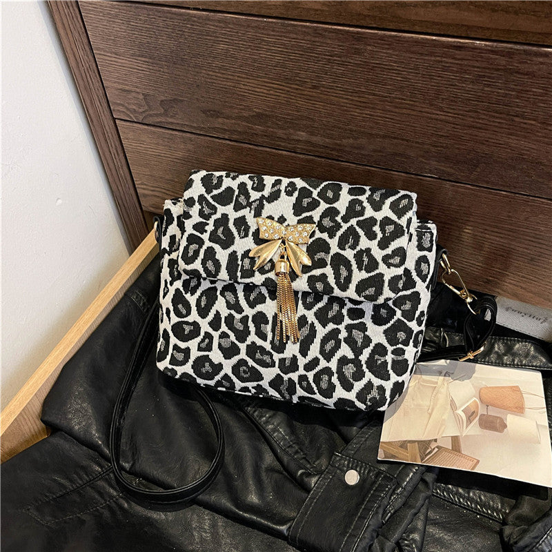 Chic Leopardenmuster Umhängetasche Brehn
