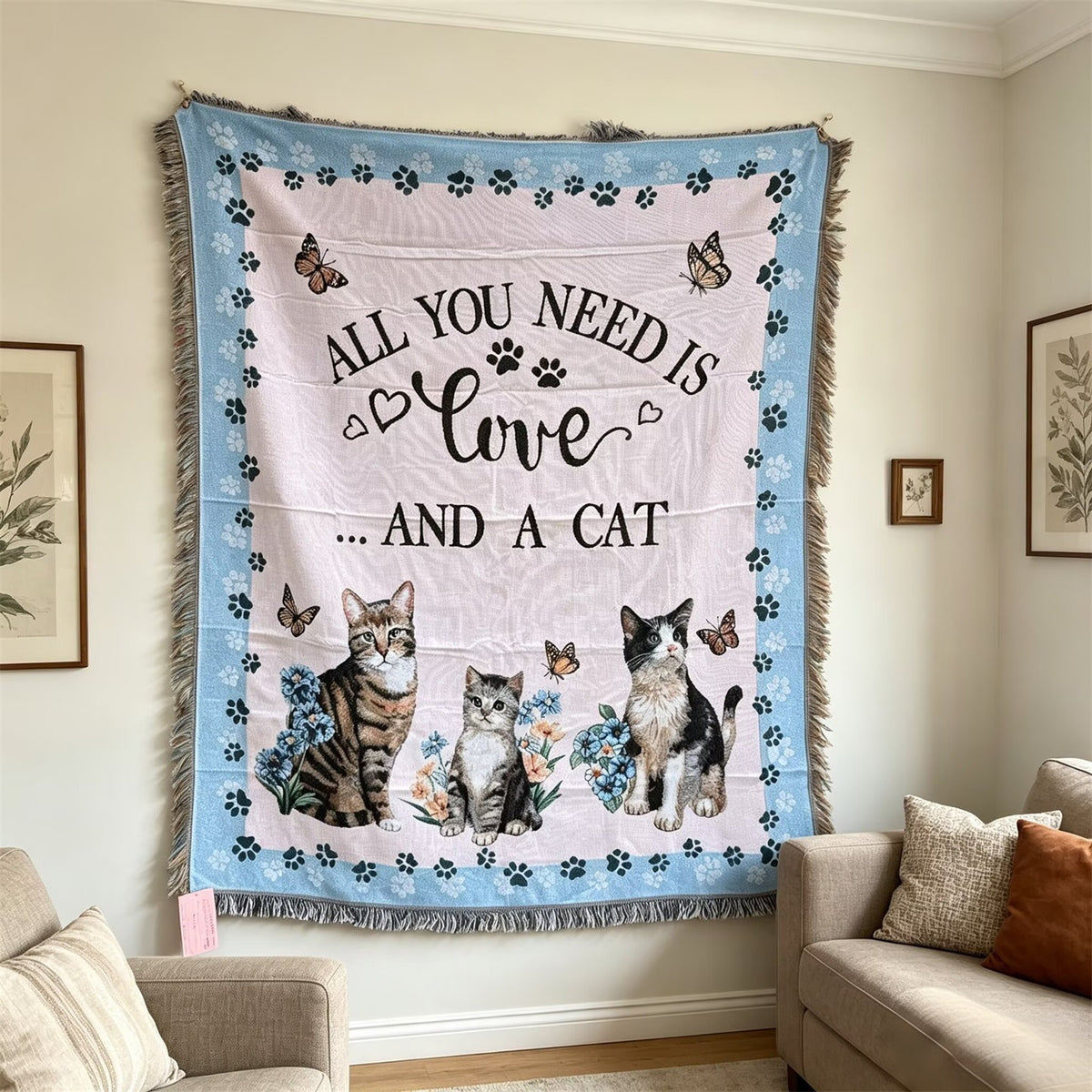 Kat-themed gemütliche Wurfdecke