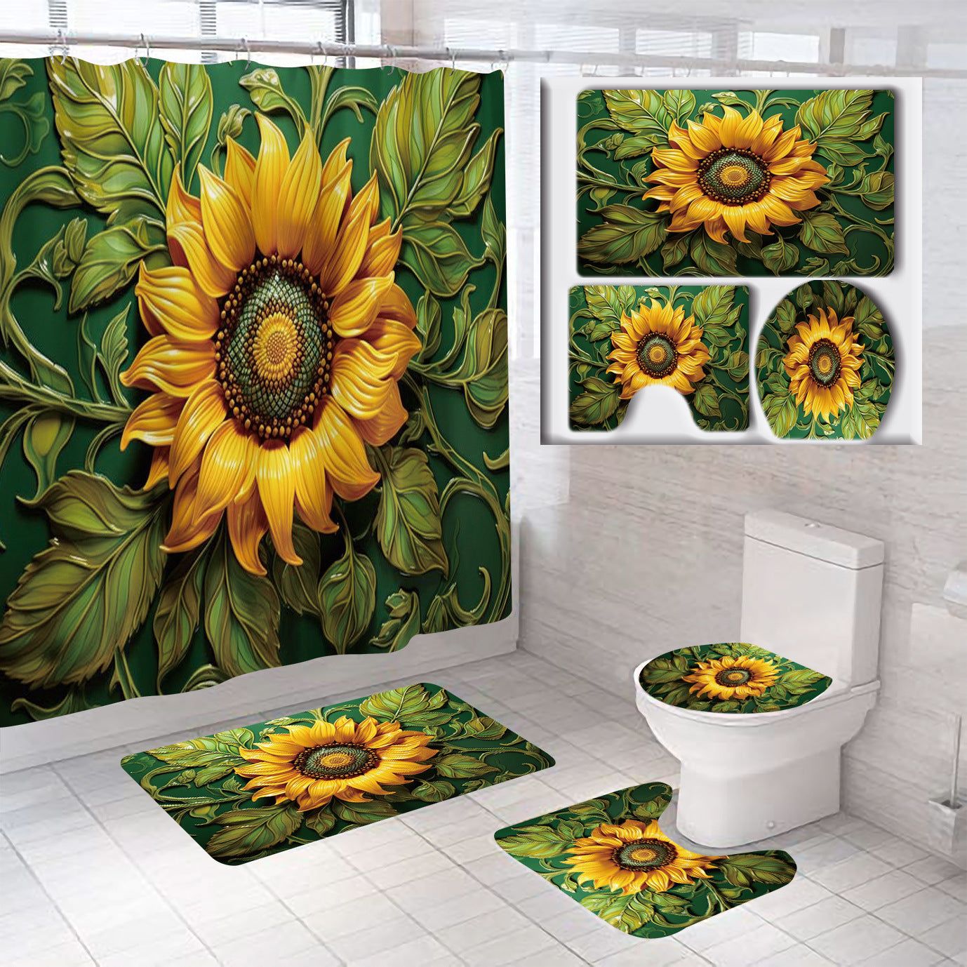 Floral Badezimmer Set Brehn